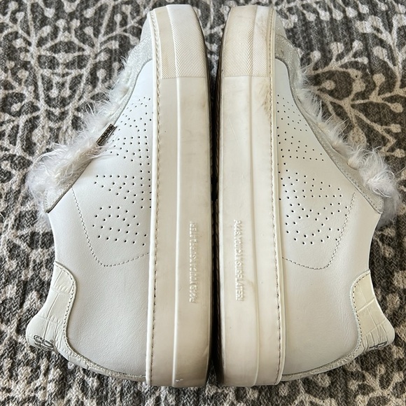 P448 Thea rainbow glitter fuzzy shoelace sneakers - Picture 6 of 11